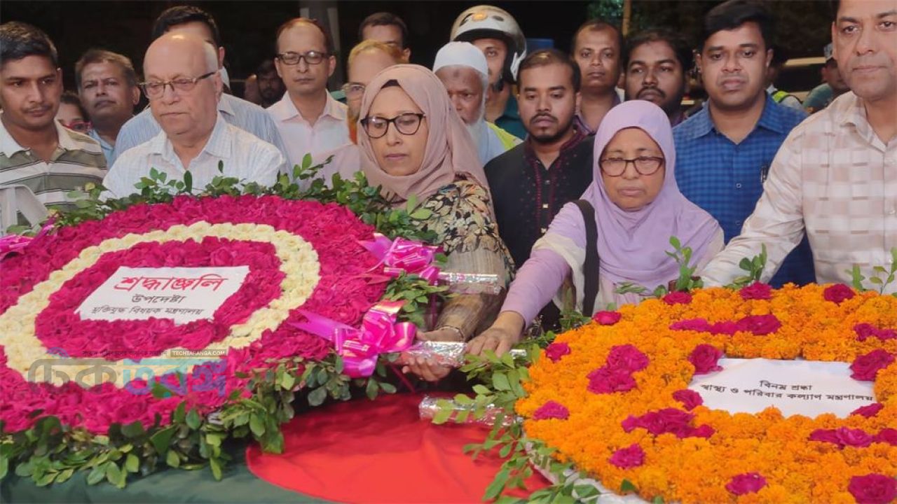 শহিদ হাসানের মরদেহে দুই উপদেষ্টার শ্রদ্ধা